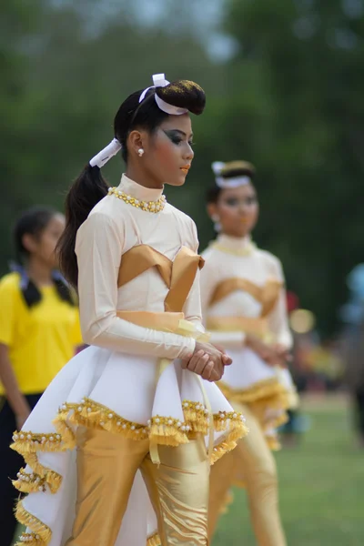 Desfile do dia do esporte na Tailândia — Fotografia de Stock