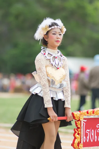 Sport dag parade in Thailand — Stockfoto