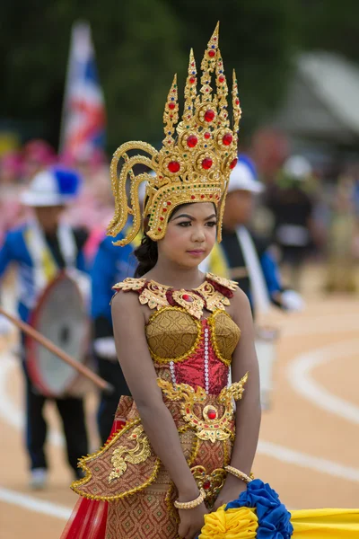 Desfile do dia do esporte na Tailândia — Fotografia de Stock