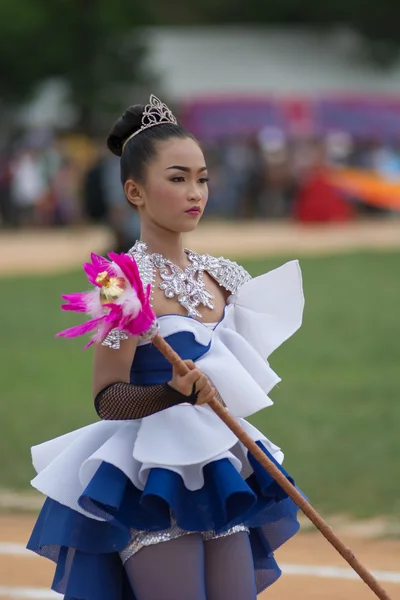 Parade zum Tag des Sports in Thailand — Stockfoto