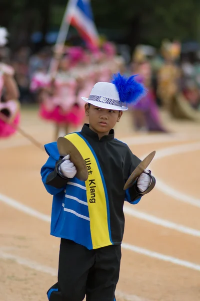 Desfile do dia do esporte na Tailândia — Fotografia de Stock