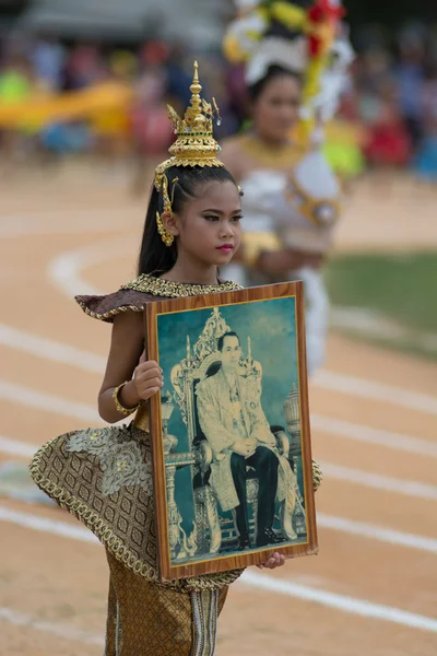 Giornata dello sport sfilata in Thailandia — Foto Stock