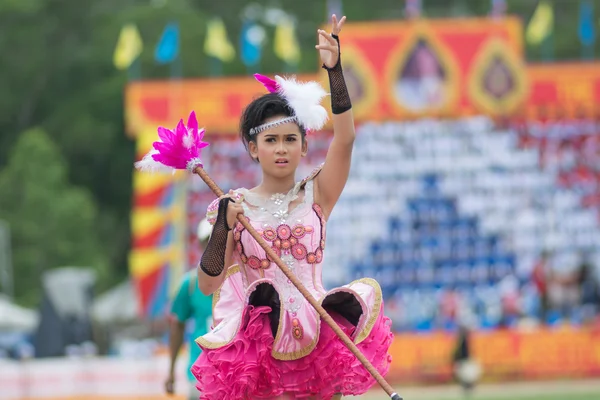 Sport dag parade in Thailand — Stockfoto