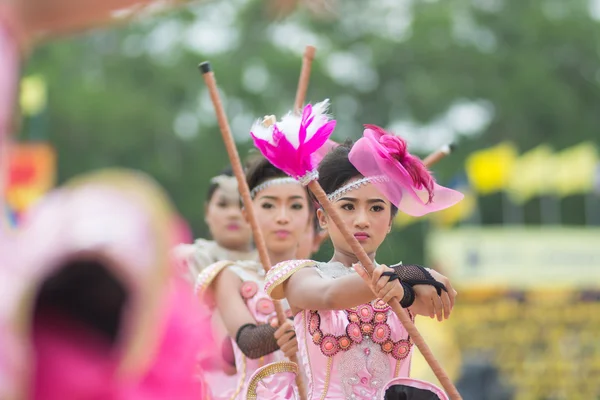 Sport dag parade in Thailand — Stockfoto