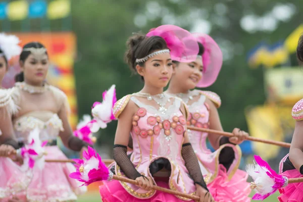 Sport dag parade in Thailand — Stockfoto