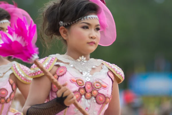 Parade zum Tag des Sports in Thailand — Stockfoto