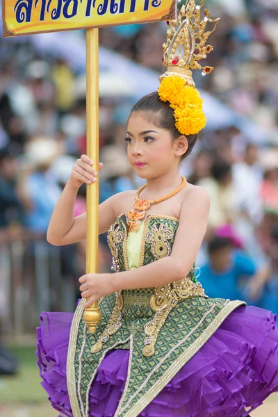 Sport dag parade in Thailand — Stockfoto