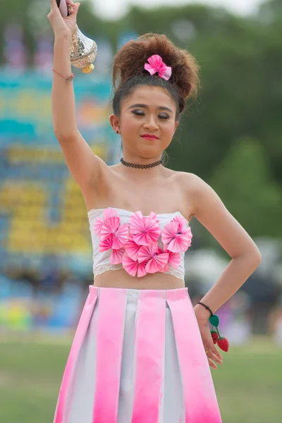 Sportovní den parade v Thajsku — Stock fotografie