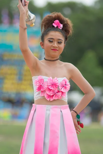 Desfile do dia do esporte na Tailândia — Fotografia de Stock