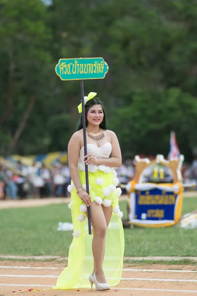 Sport dag parade in Thailand — Stockfoto