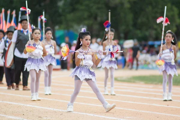 Parade zum Tag des Sports in Thailand — Stockfoto