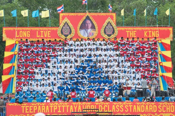 Penonton pada hari olahraga di Thailand — Stok Foto