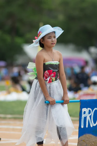 Parade zum Tag des Sports in Thailand — Stockfoto