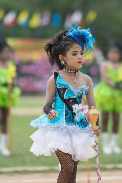 Desfile do dia do esporte na Tailândia — Fotografia de Stock