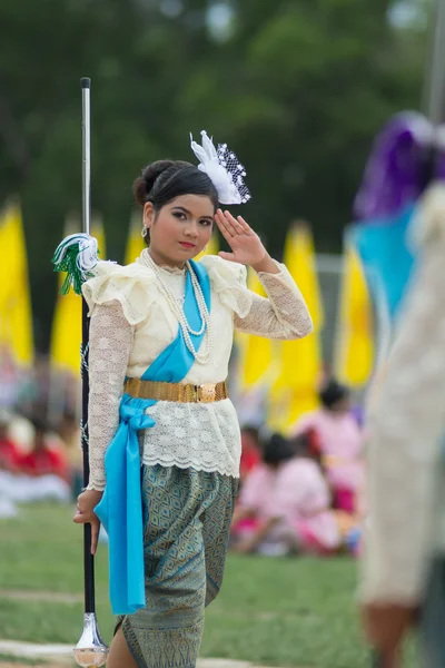 Parade zum Tag des Sports in Thailand — Stockfoto