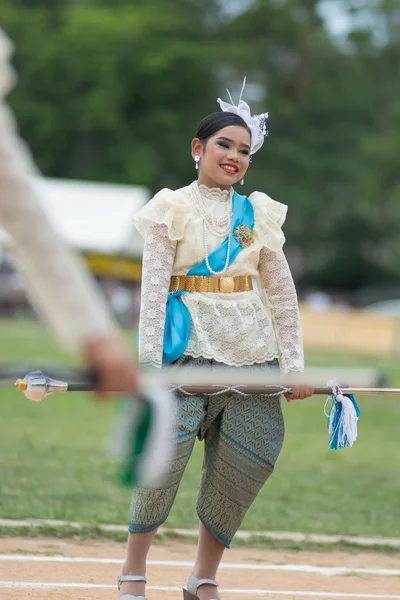 Desfile do dia do esporte na Tailândia — Fotografia de Stock