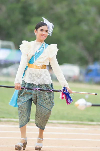 Sport dag parade in Thailand — Stockfoto