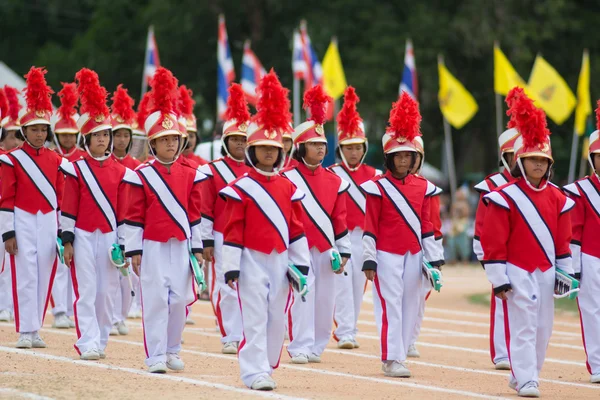 Sport dag parade in Thailand — Stockfoto