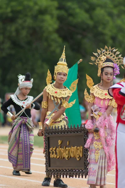 Idrottens dag parad i Thailand — Stockfoto