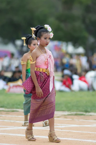 Sport dag parade in Thailand — Stockfoto