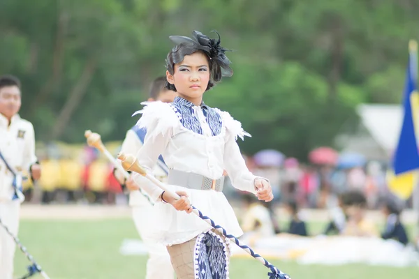 Parade zum Tag des Sports in Thailand — Stockfoto