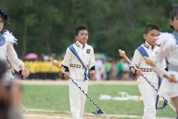 Sport dag parade in Thailand — Stockfoto