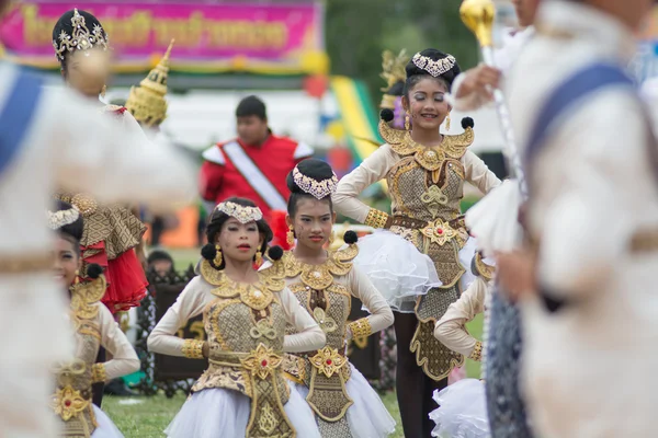 Desfile do dia do esporte na Tailândia — Fotografia de Stock