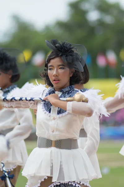 Parade zum Tag des Sports in Thailand — Stockfoto