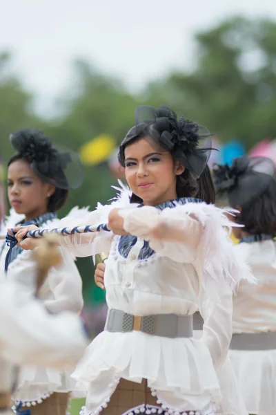 Desfile do dia do esporte na Tailândia — Fotografia de Stock