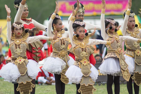 Sport dag parade in Thailand — Stockfoto