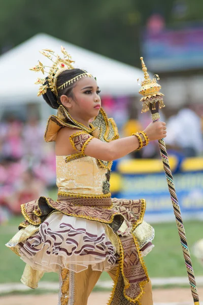 Sport dag parade in Thailand — Stockfoto