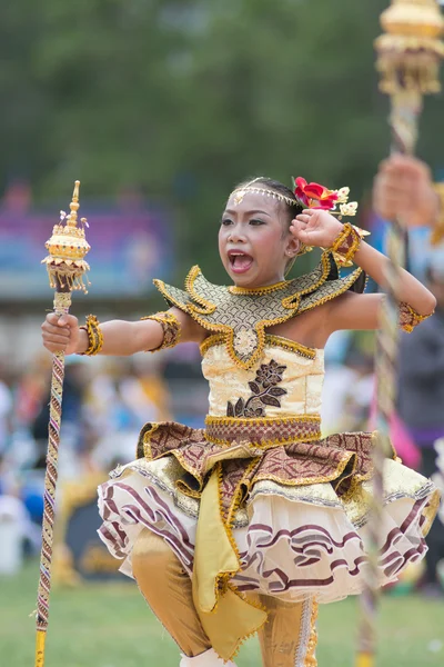 Sport dag parade in Thailand — Stockfoto