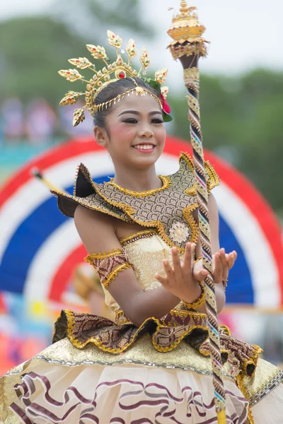 Parade zum Tag des Sports in Thailand — Stockfoto