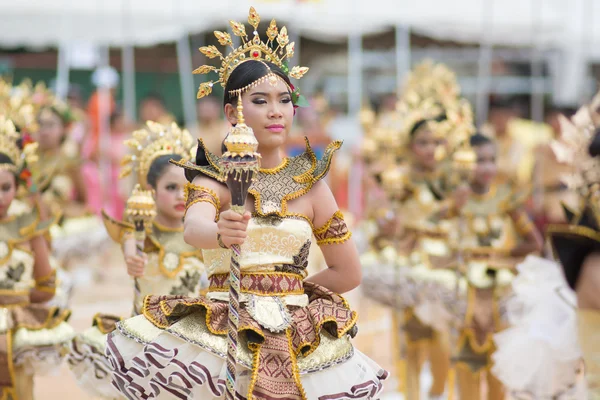 Desfile do dia do esporte na Tailândia — Fotografia de Stock