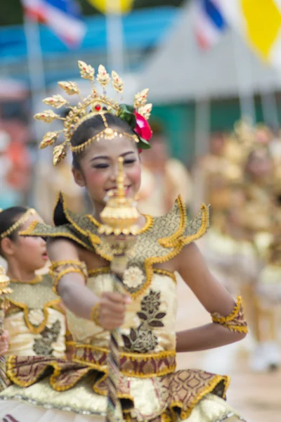 Desfile do dia do esporte na Tailândia — Fotografia de Stock