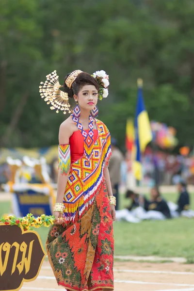 Parade zum Tag des Sports in Thailand — Stockfoto