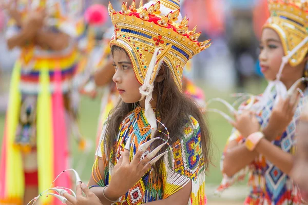 Desfile do dia do esporte na Tailândia — Fotografia de Stock