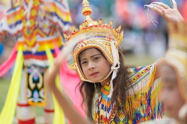 Desfile do dia do esporte na Tailândia — Fotografia de Stock