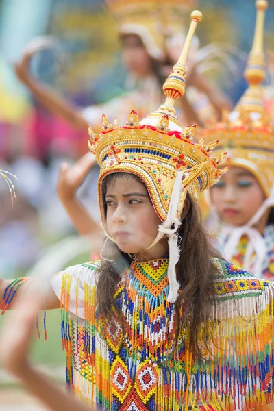 Desfile do dia do esporte na Tailândia — Fotografia de Stock