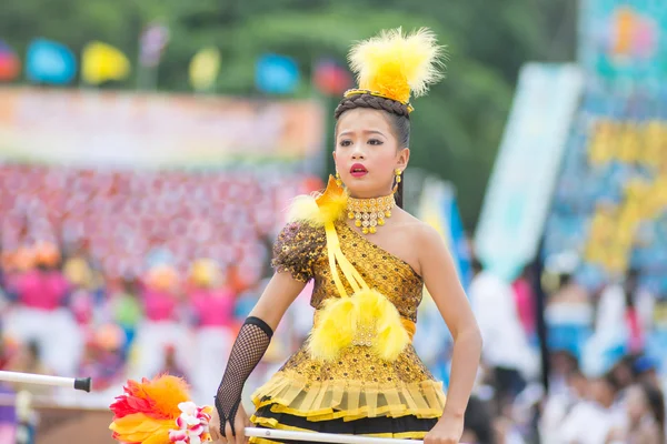 Parade zum Tag des Sports in Thailand — Stockfoto