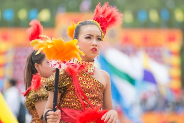 Parade zum Tag des Sports in Thailand — Stockfoto