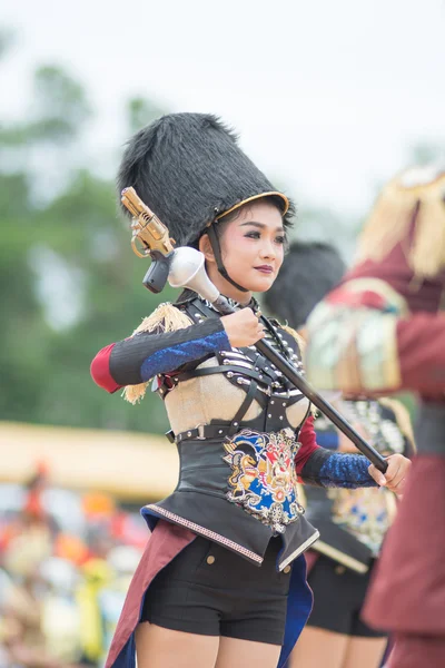 Parade zum Tag des Sports in Thailand — Stockfoto