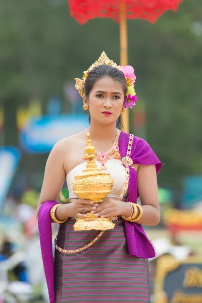 Parade zum Tag des Sports in Thailand — Stockfoto