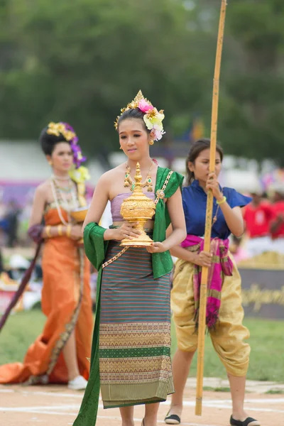 Sport dag parade in Thailand — Stockfoto