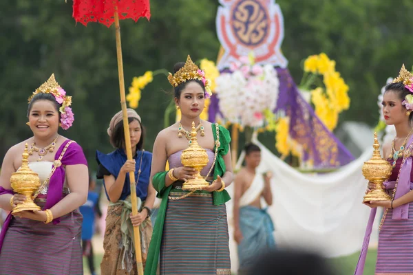 Desfile do dia do esporte na Tailândia — Fotografia de Stock