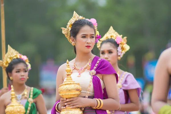 Parade zum Tag des Sports in Thailand — Stockfoto