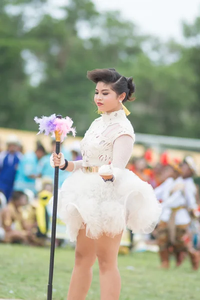 Desfile do dia do esporte na Tailândia — Fotografia de Stock