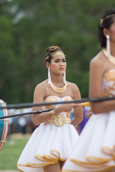 Desfile do dia do esporte na Tailândia — Fotografia de Stock