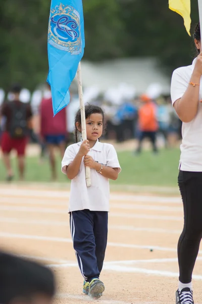 Parade zum Tag des Sports in Thailand — Stockfoto