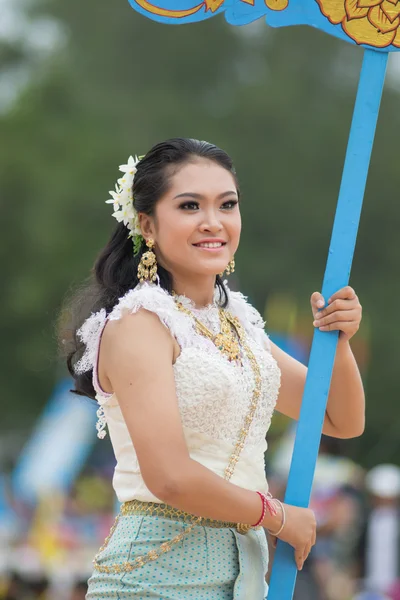 Parade zum Tag des Sports in Thailand — Stockfoto